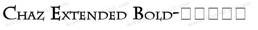 Chaz Extended Bold字体转换